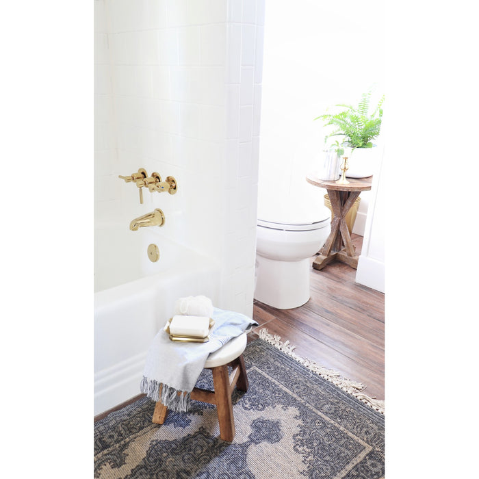 Concord KBX8132DL Triple-Handle Tub and Shower Faucet, Polished Brass