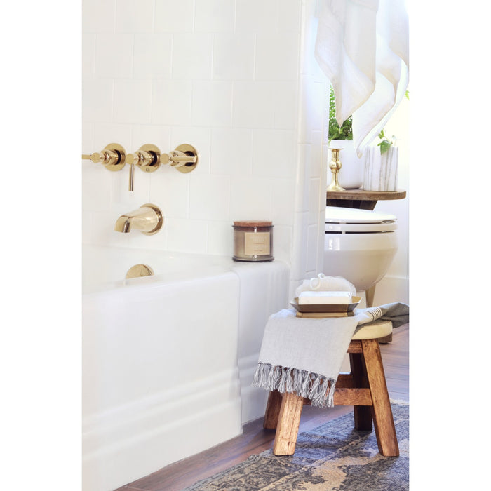 Concord KBX8132DL Triple-Handle Tub and Shower Faucet, Polished Brass