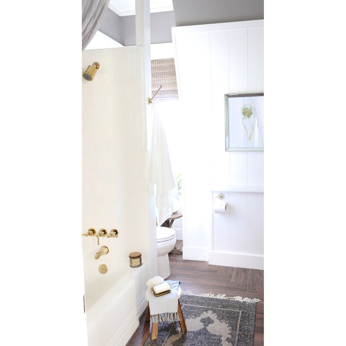 Concord KBX8132DL Triple-Handle Tub and Shower Faucet, Polished Brass