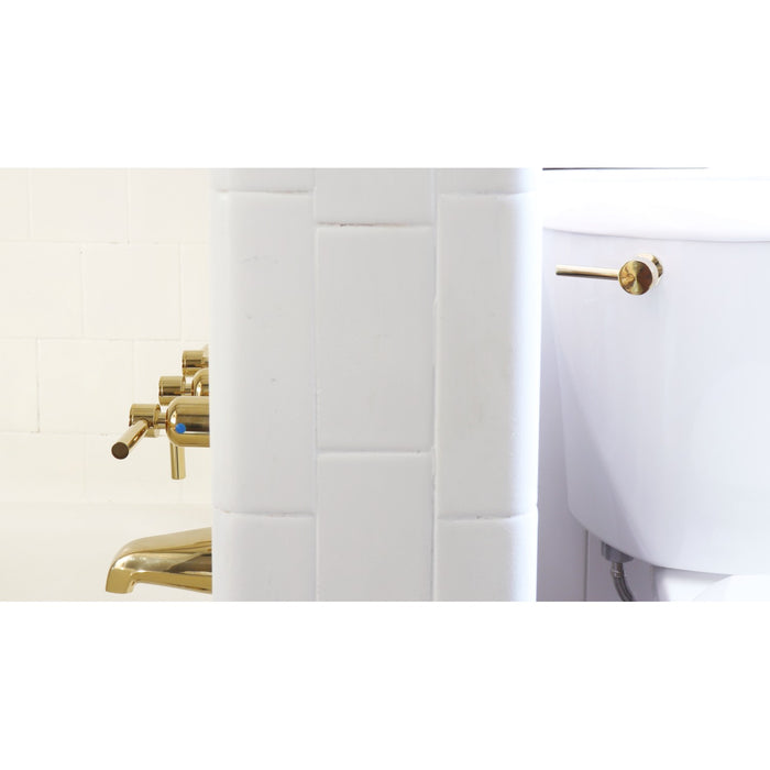 Concord KBX8132DL Triple-Handle Tub and Shower Faucet, Polished Brass