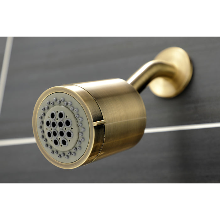 Kingston Tulare KBX8133SVL - Serena Triple-Handle Tub and Shower Faucet, Antique Brass