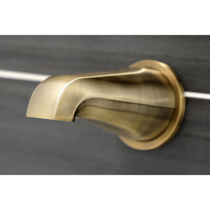 Kingston Tulare KBX8133SVL - Serena Triple-Handle Tub and Shower Faucet, Antique Brass