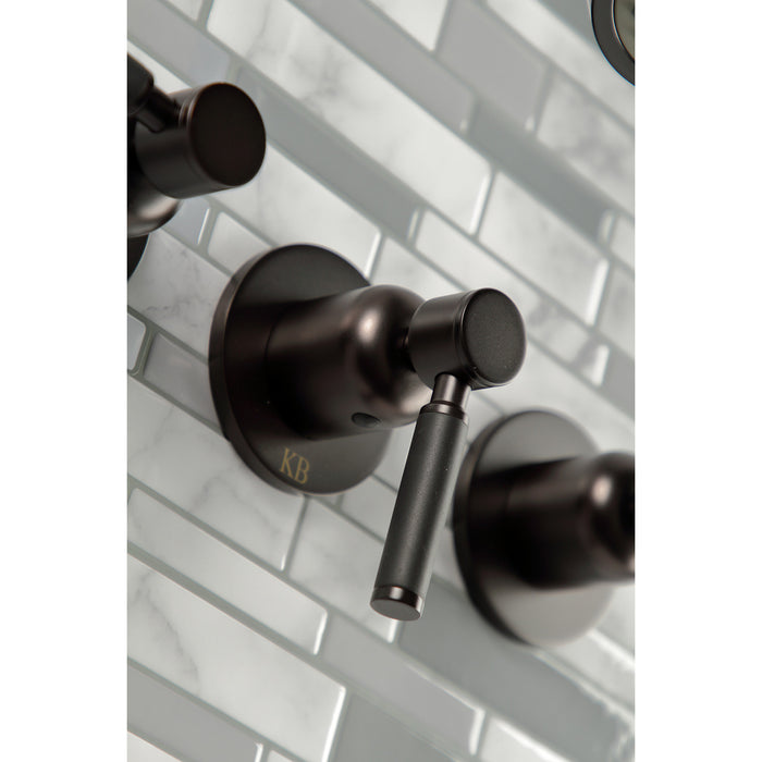 Kingston Sona KBX8135DKL - Kaiser Triple-Handle Tub and Shower Faucet, Oil Rubbed Bronze
