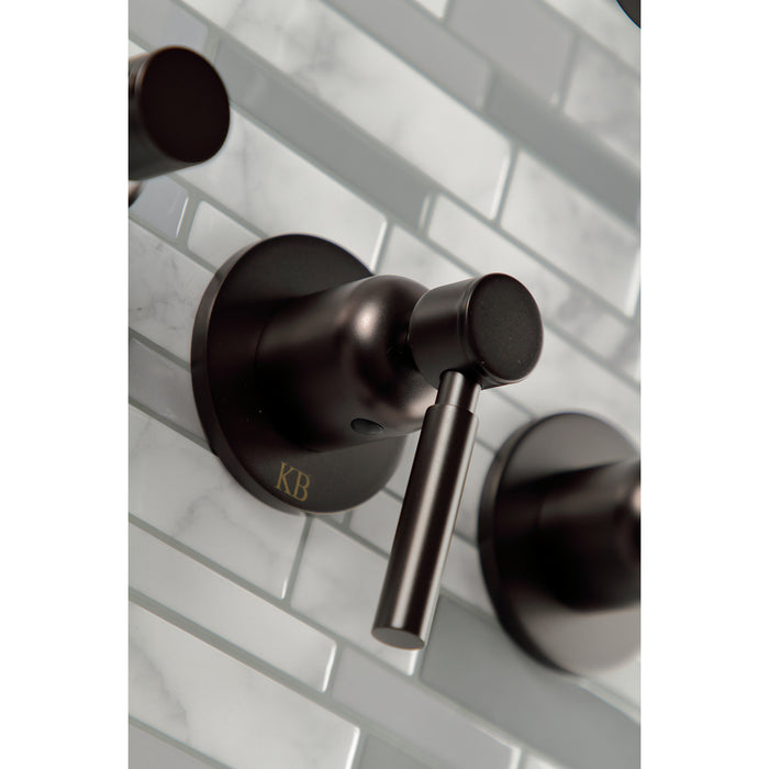 Concord KBX8135DL Triple-Handle Tub and Shower Faucet, Oil Rubbed Bronze