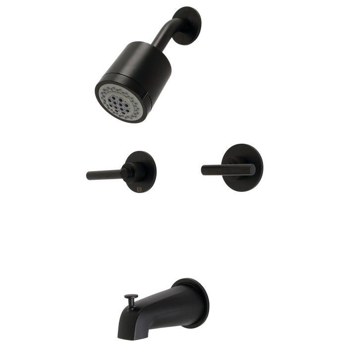 Kingston Sona KBX8140CML - Manhattan Double-Handle Tub and Shower Faucet, Matte Black