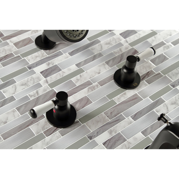 Kingston Tulare KBX8140DPL - Paris Double-Handle Tub and Shower Faucet, Matte Black