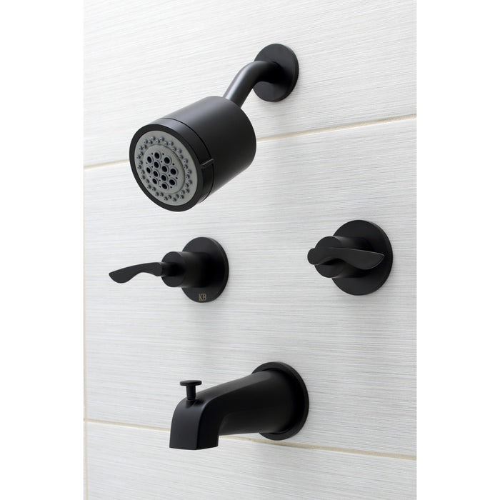 Kingston Tulare KBX8140SVL - Serena Double-Handle Tub and Shower Faucet, Matte Black