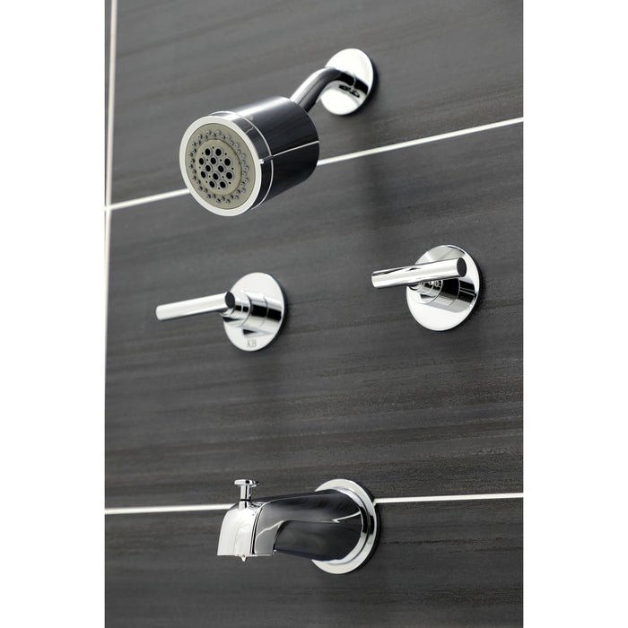 Kingston Sona KBX8141CML - Manhattan Double-Handle Tub and Shower Faucet, Polished Chrome