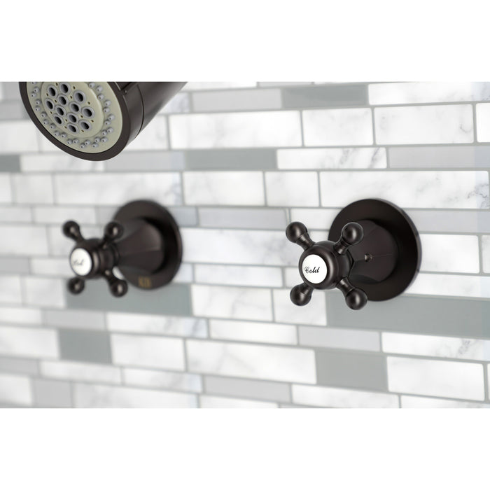 Kingston Tulare KBX8145BX - Metropolitan Double-Handle Tub and Shower Faucet, Oil Rubbed Bronze