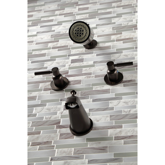Kingston Sona KBX8145DL - Concord Double-Handle Tub and Shower Faucet, Oil Rubbed Bronze