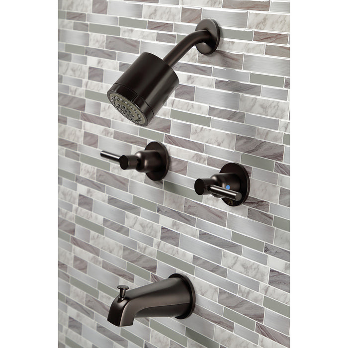 Kingston Sona KBX8145DL - Concord Double-Handle Tub and Shower Faucet, Oil Rubbed Bronze