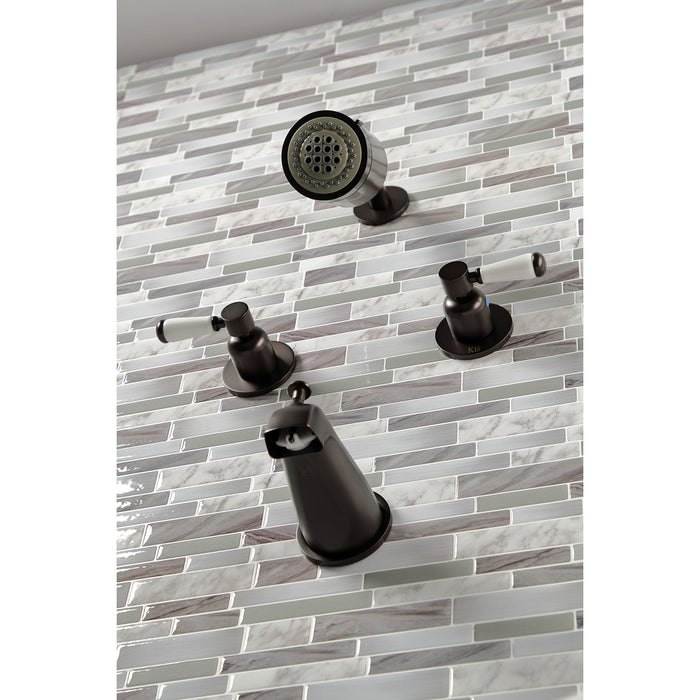 Kingston Tulare KBX8145DPL - Paris Double-Handle Tub and Shower Faucet, Oil Rubbed Bronze