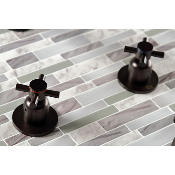 Concord KBX8145DX Double-Handle Tub and Shower Faucet, Oil Rubbed Bronze