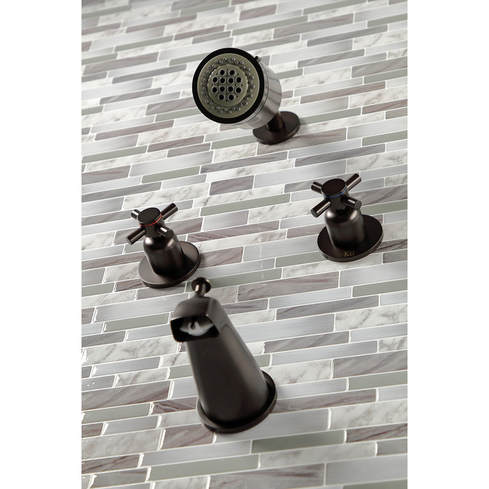 Concord KBX8145DX Double-Handle Tub and Shower Faucet, Oil Rubbed Bronze