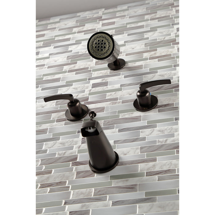 Kingston Tulare KBX8145EFL - Centurion Double-Handle Tub and Shower Faucet, Oil Rubbed Bronze