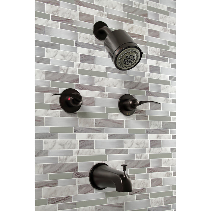 Kingston Tulare KBX8145EFL - Centurion Double-Handle Tub and Shower Faucet, Oil Rubbed Bronze