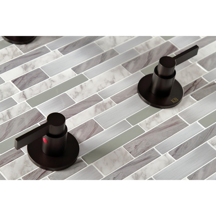NuvoFusion KBX8145NDL Double-Handle Tub and Shower Faucet, Oil Rubbed Bronze