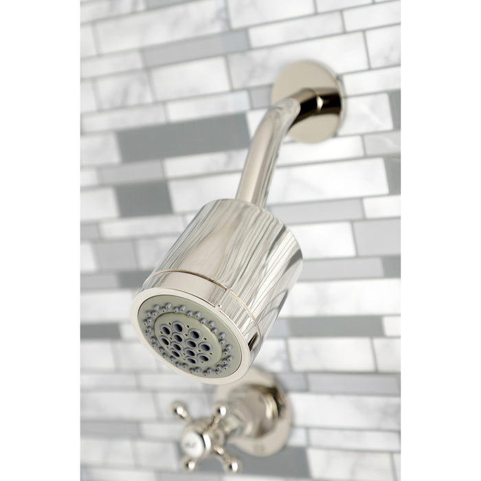Kingston Tulare KBX8146BX - Metropolitan Double-Handle Tub and Shower Faucet, Polished Nickel