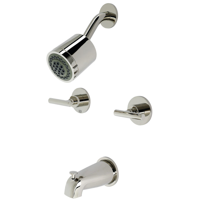 Kingston Sona KBX8146CML - Manhattan Double-Handle Tub and Shower Faucet, Polished Nickel