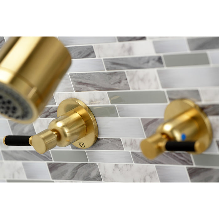 Kingston Sona KBX8147DKL - Kaiser Double-Handle Tub and Shower Faucet, Brushed Brass