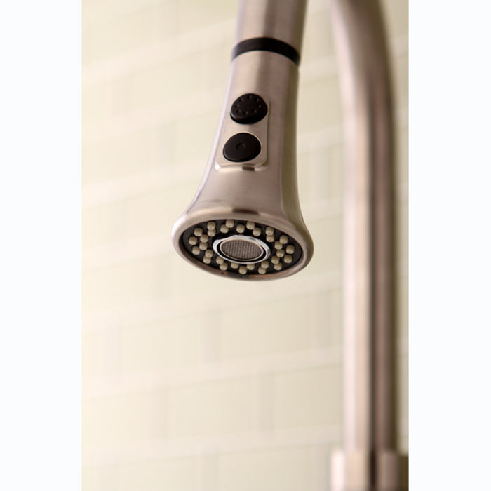 Kingston Made To Match KDH8728 2-Function Pull-Down Kitchen Faucet Sprayer, Brushed Nickel