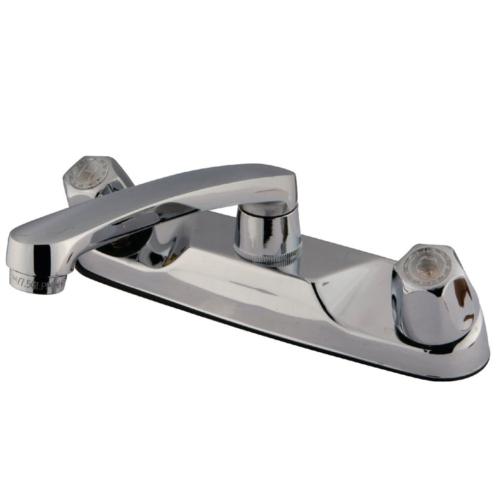 KF101AP Two-Handle 2-Hole Deck Mount 8" Centerset Kitchen Faucet, Polished Chrome