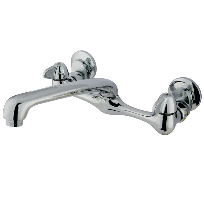 Proseal KF200 Two-Handle 2-Hole Wall Mount Kitchen Faucet, Polished Chrome