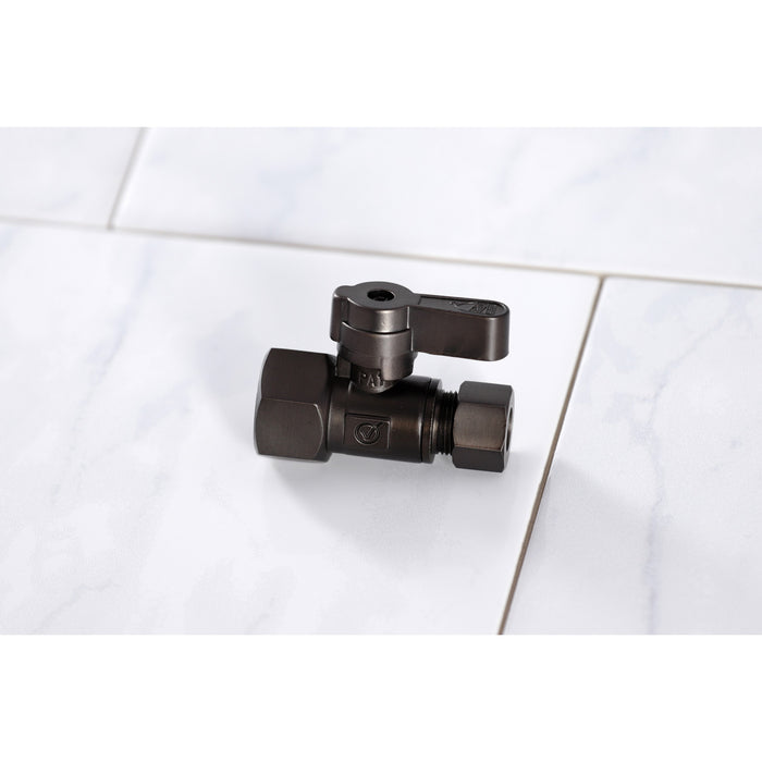 KF4315ORB 1/2-Inch FIP x 3/8-Inch OD Comp Quarter-Turn Straight Stop Valve, Oil Rubbed Bronze