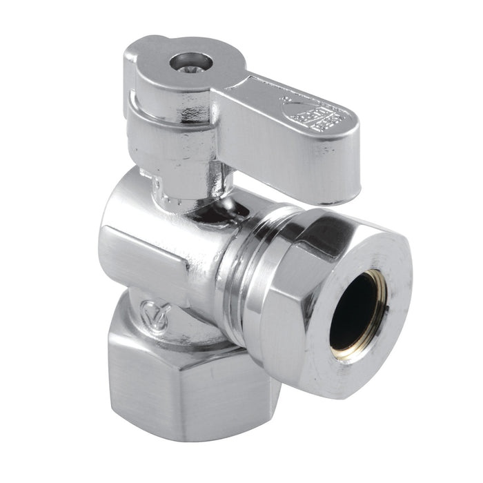 Kingston KF4410 1/2-Inch FIP x 1/2-Inch or 7/16-Inch Slip Joint Quarter-Turn Angle Shut-Off Valve, Polished Chrome