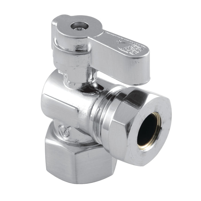 KF4410 1/2-Inch FIP x 1/2 or 7/16-Inch Slip Joint Quarter-Turn Angle Stop Valve, Polished Chrome