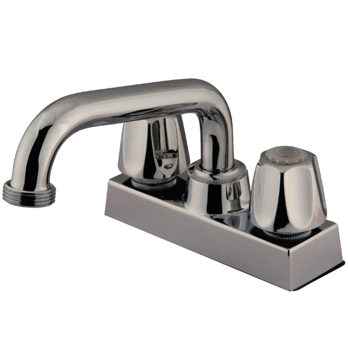 KF461 Two-Handle 2-Hole Deck Mount Laundry Faucet, Polished Chrome