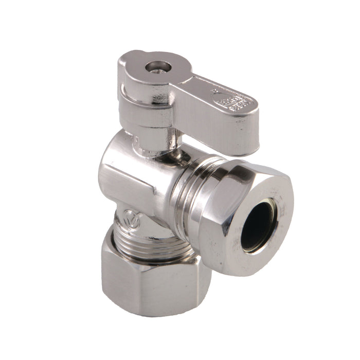 KF5430SN 5/8-Inch OD Comp x 1/2 or 7/16-Inch Slip Joint Quarter-Turn Angle Stop Valve, Brushed Nickel