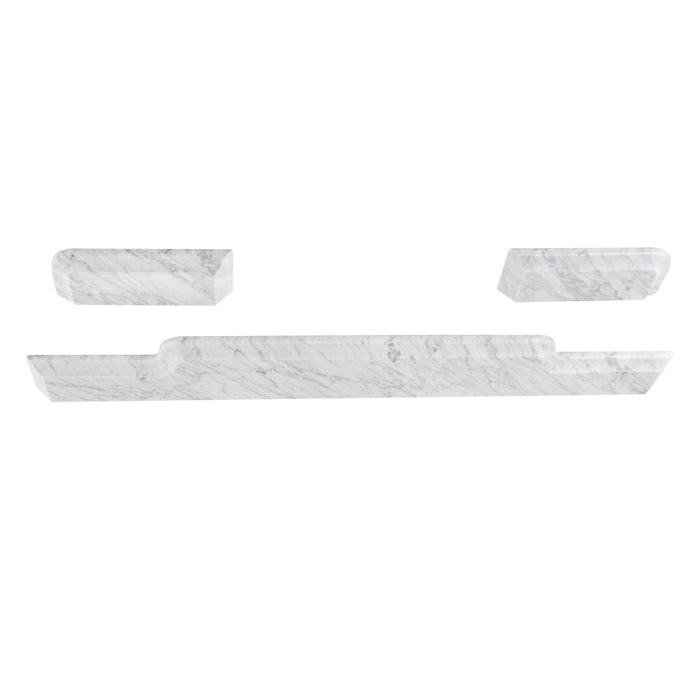 Pemberton KMS30MBS Carrara Marble Vanity Top Backsplash, Carrara White