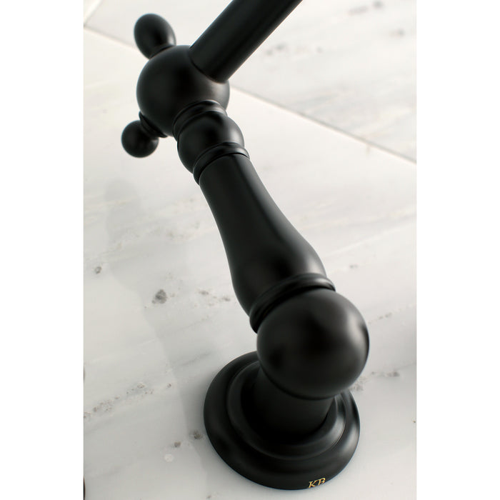 Kingston Heirloom KS1025PL - Heritage Two-Handle 3-Hole Wall Mount Roman Tub Faucet, Oil Rubbed Bronze
