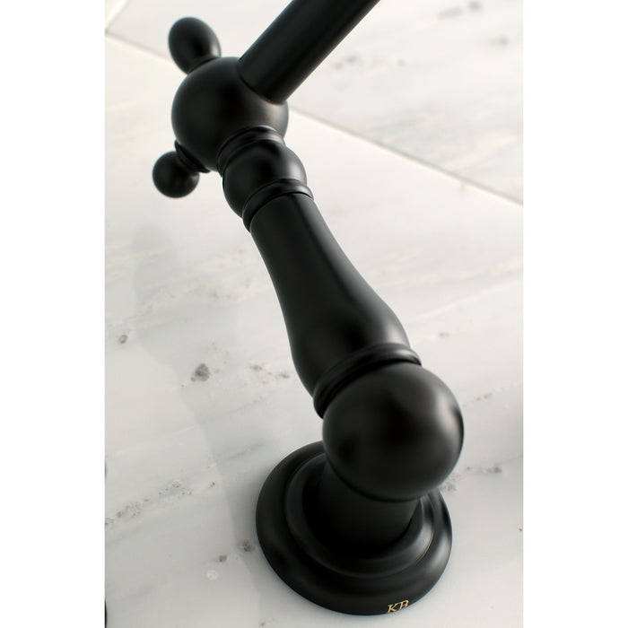 Heritage KS1025PL Two-Handle 3-Hole Wall Mount Roman Tub Faucet, Oil Rubbed Bronze