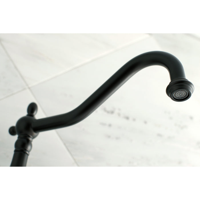 Heritage KS1025PX Two-Handle 3-Hole Wall Mount Roman Tub Faucet, Oil Rubbed Bronze