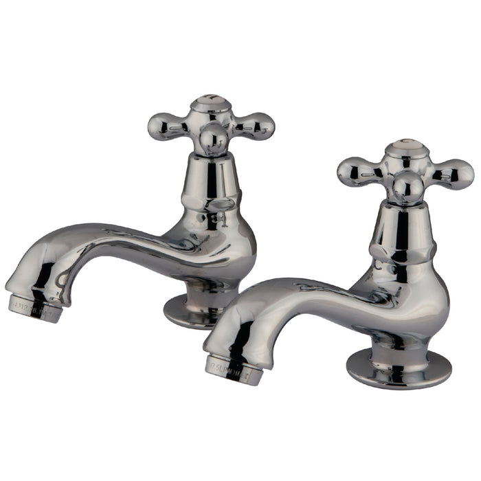 Heritage KS1101AX Two-Handle Deck Mount Basin Tap Faucet, Polished Chrome