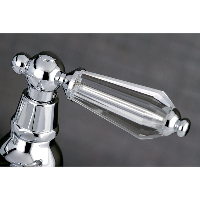 Wilshire KS1101WLL Two-Handle Deck Mount Basin Tap Faucet, Polished Chrome