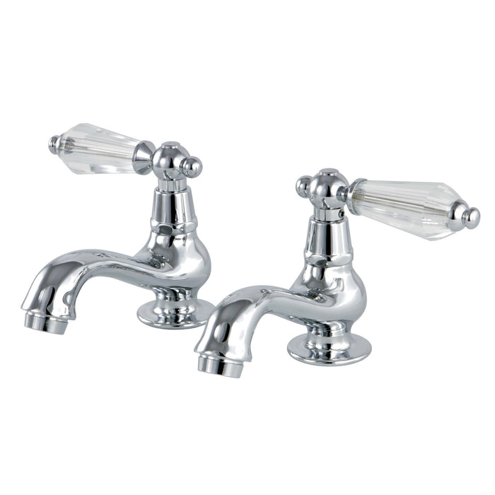 Wilshire KS1101WLL Two-Handle Deck Mount Basin Tap Faucet, Polished Chrome