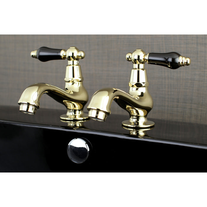 Duchess KS1102PKL Two-Handle Deck Mount Basin Tap Faucet, Polished Brass