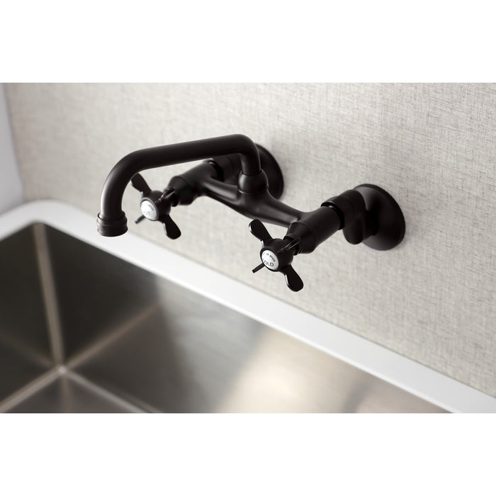Essex KS113ORB Two-Handle 2-Hole Wall Mount Kitchen Faucet, Oil Rubbed Bronze