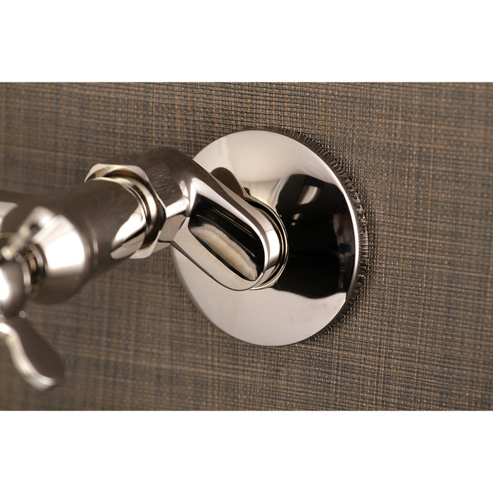 Essex KS115PN Two-Handle 2-Hole Wall Mount Bathroom Faucet, Polished Nickel