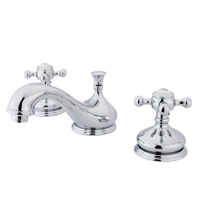 Vintage KS1161BX Two-Handle 3-Hole Deck Mount Widespread Bathroom Faucet with Brass Pop-Up, Polished Chrome