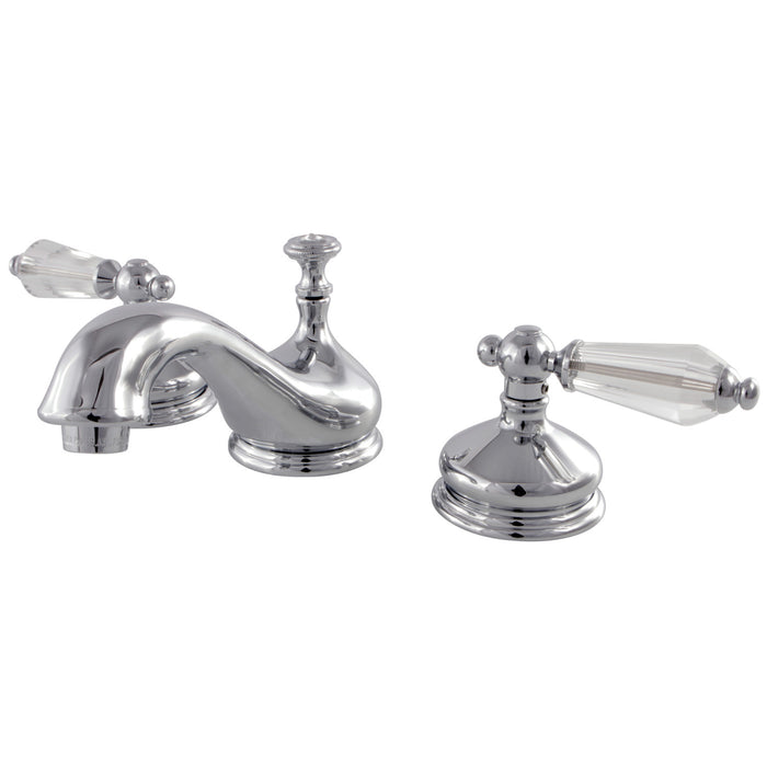 Wilshire KS1161WLL Two-Handle 3-Hole Deck Mount Widespread Bathroom Faucet with Brass Pop-Up, Polished Chrome
