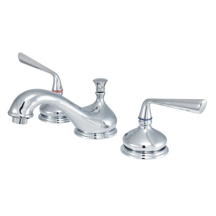 Silver Sage KS1161ZL Two-Handle 3-Hole Deck Mount Widespread Bathroom Faucet with Brass Pop-Up, Polished Chrome