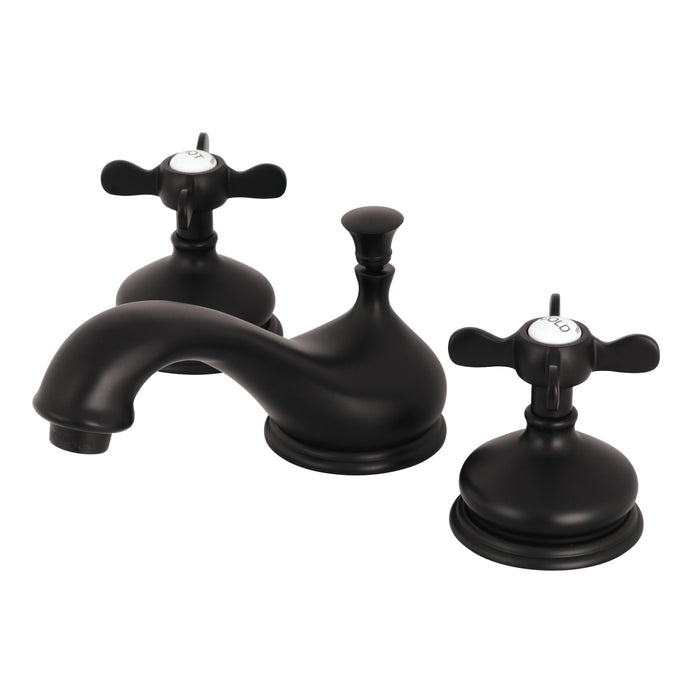 Essex KS1165BEX Two-Handle 3-Hole Deck Mount Widespread Bathroom Faucet with Brass Pop-Up, Oil Rubbed Bronze