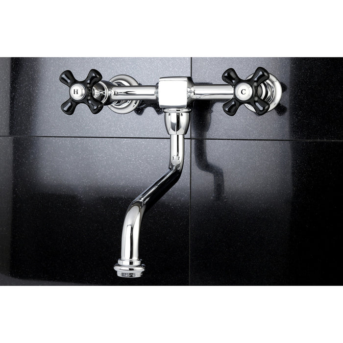 Duchess KS1211PKX Two-Handle 2-Hole Wall Mount Bathroom Faucet, Polished Chrome