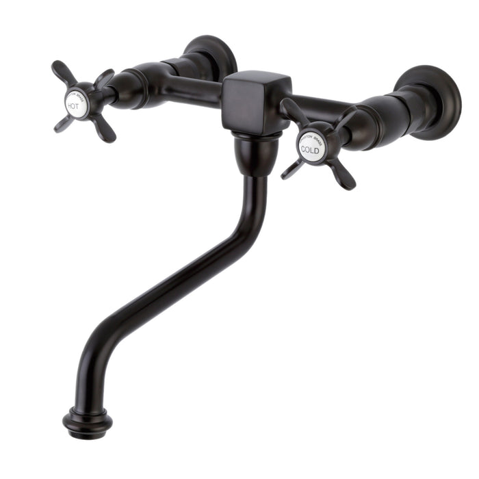 Essex KS1215BEX Two-Handle 2-Hole Wall Mount Bathroom Faucet, Oil Rubbed Bronze