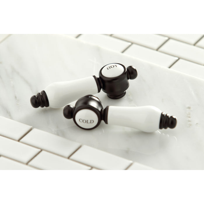 Bel-Air KS1215BPL Two-Handle 2-Hole Wall Mount Bathroom Faucet, Oil Rubbed Bronze