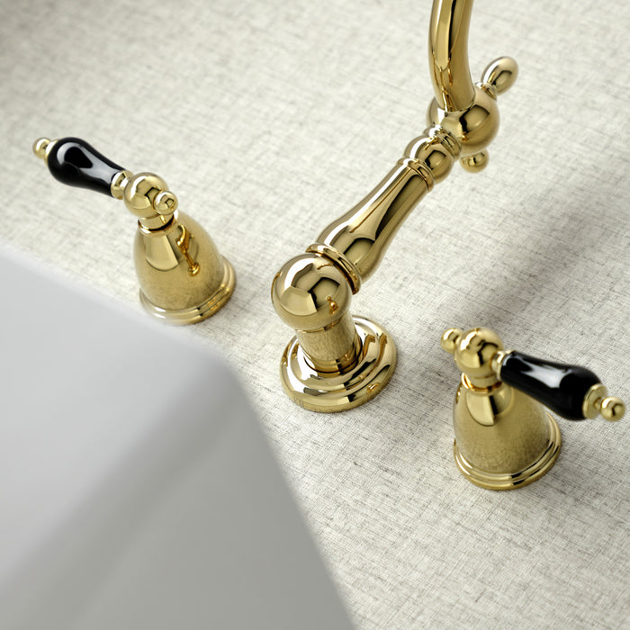 Duchess KS1222PKL Two-Handle Wall Mount Bathroom Faucet, Polished Brass